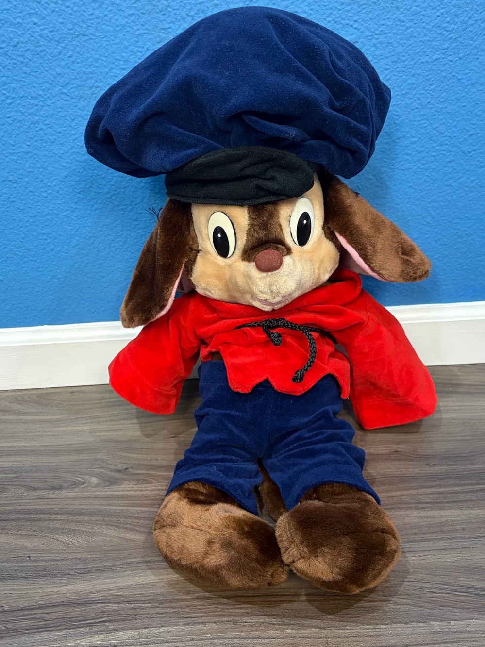 Vintage 1986 An American Tail Fievel Sears Large 20" Mouse Plush Hat Detached